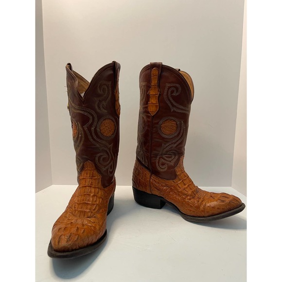 Dos de ORO, Cayman leather boots, made in Mexico, 25.5 MEX/6.5 US - Picture 1 of 15